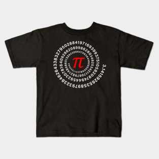 Pi, π, Spiral, Science, Mathematics, Math, Irrational Number, Sequence Kids T-Shirt